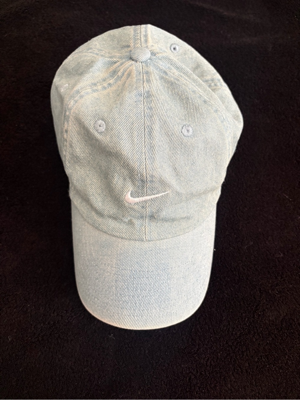 Nike Kids Pale Blue Denim Swoosh Hat